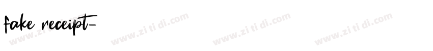 fake receipt字体转换